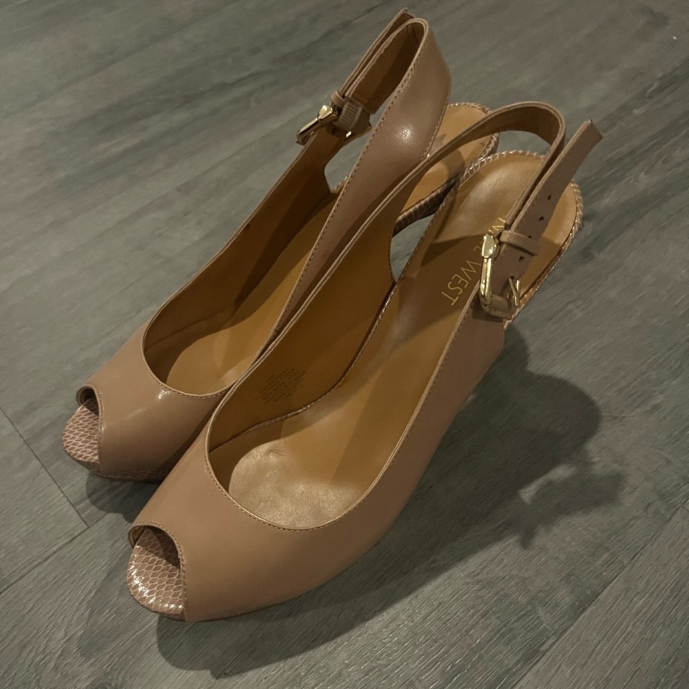 NINE WEST SLINGBACK 9.5M FENGSHUE NATURAL